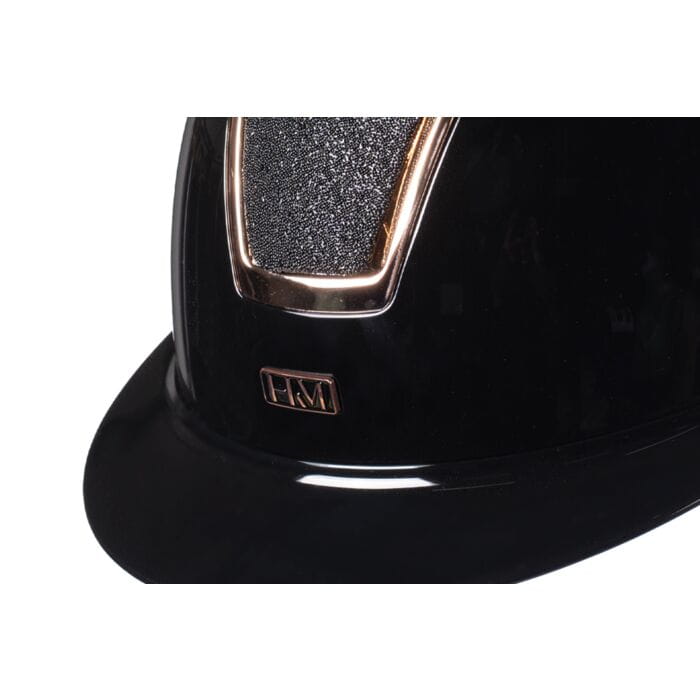 HKM kask jeździecki LADY SHIELD BRILLANT black/rose gold 55-57