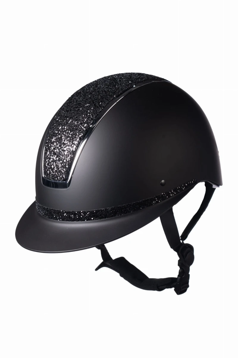 HKM kask jeździecki LADY SHIELD ELEGANT czarny/srebrny 55-57