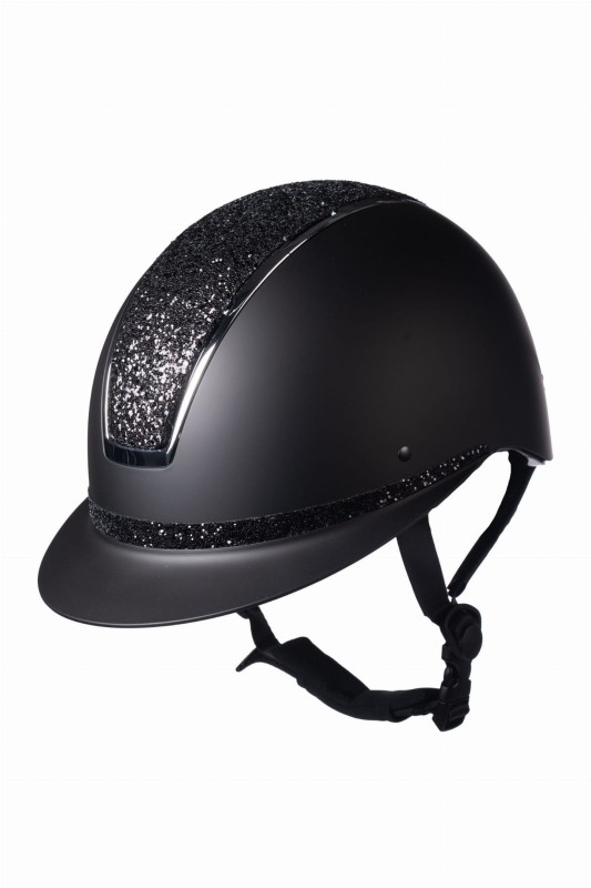 HKM kask jeździecki LADY SHIELD ELEGANT czarny/srebrny 55-57