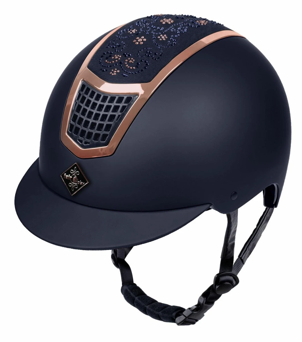 FAIR PLAY kask jeździecki QUANTINUM CHIC rosegold granatowy L 59-61