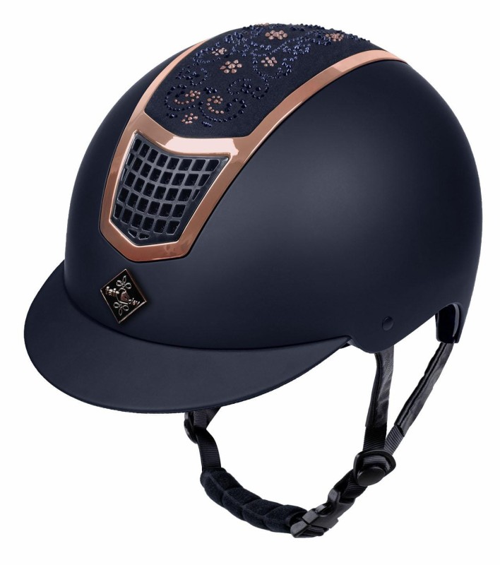 FAIR PLAY kask jeździecki QUANTINUM CHIC rosegold granatowy L 59-61