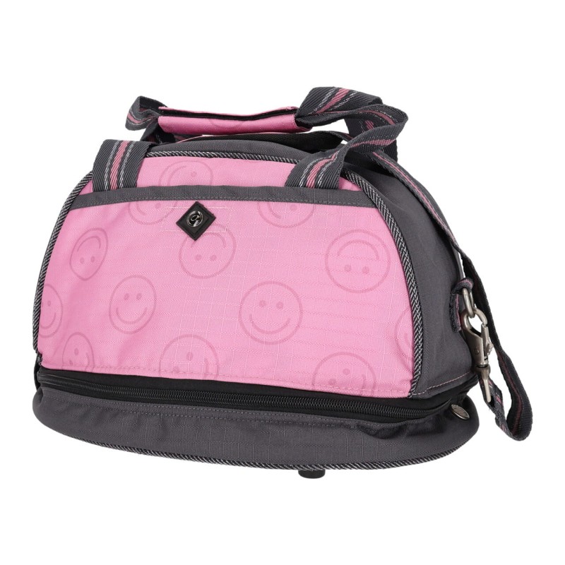 QHP torba na kask jeździecki CHERRY PINK