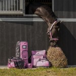 QHP torba na kask jeździecki CHERRY PINK
