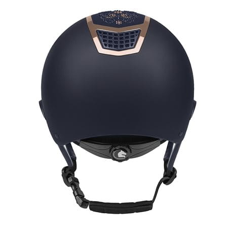 FAIR PLAY kask jeździecki QUANTINUM CHIC rosegold granatowy, szeroki daszek L 59-61