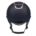 FAIR PLAY kask jeździecki QUANTINUM CHIC rosegold granatowy, szeroki daszek L 59-61