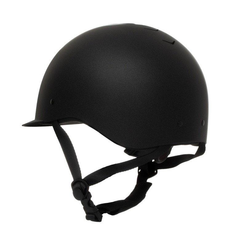 EQUESTRO kask jeździecki AZAEL czarny świecący 52–54 cm S