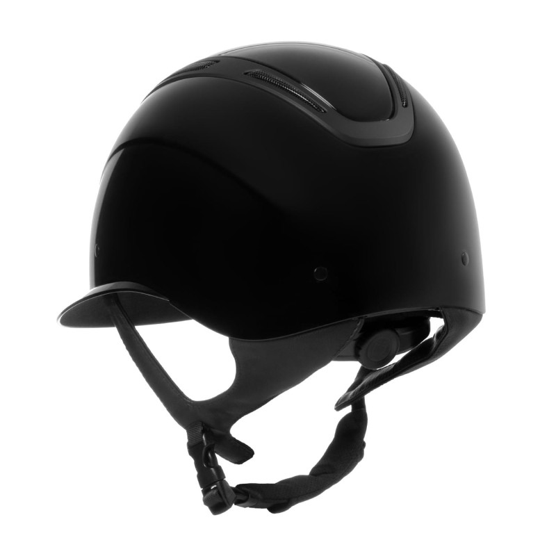 EQUESTRO kask jeździecki APOCALIPSE czarny błyszczący 55-57 cm M