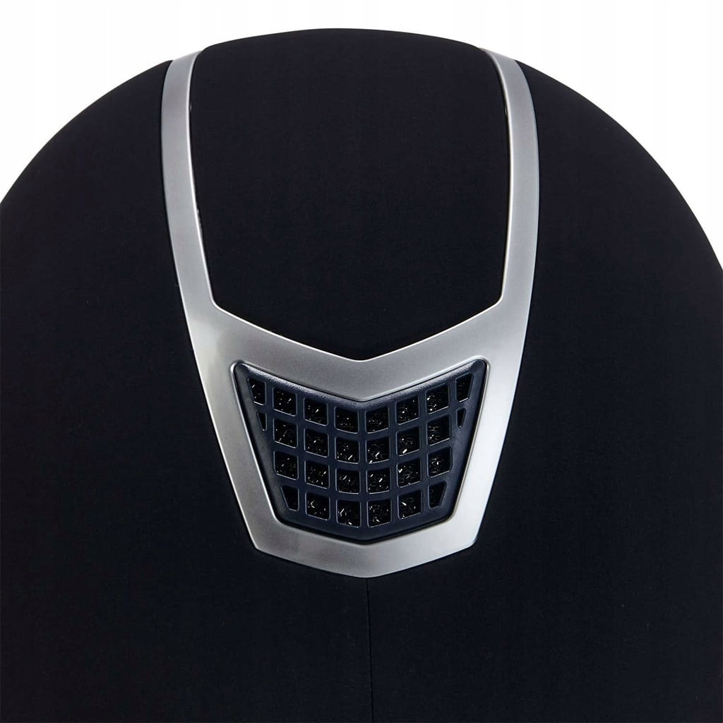 EQUESTRO kask jeździecki ECLIPSE granatowy/srebrny 56-58 M