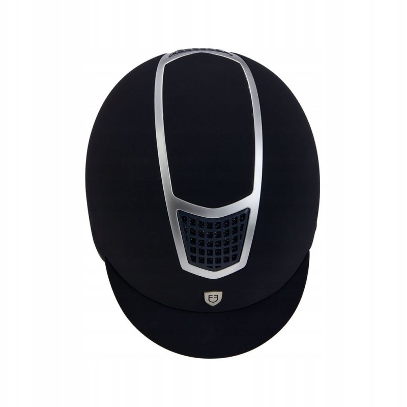 EQUESTRO kask jeździecki ECLIPSE granatowy/srebrny 59-61 L