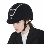 EQUESTRO kask jeździecki ECLIPSE czarny/srebrny 59-61 L