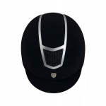 EQUESTRO kask jeździecki ECLIPSE czarny/srebrny 59-61 L