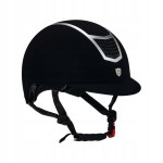 EQUESTRO kask jeździecki ECLIPSE czarny/srebrny 59-61 L