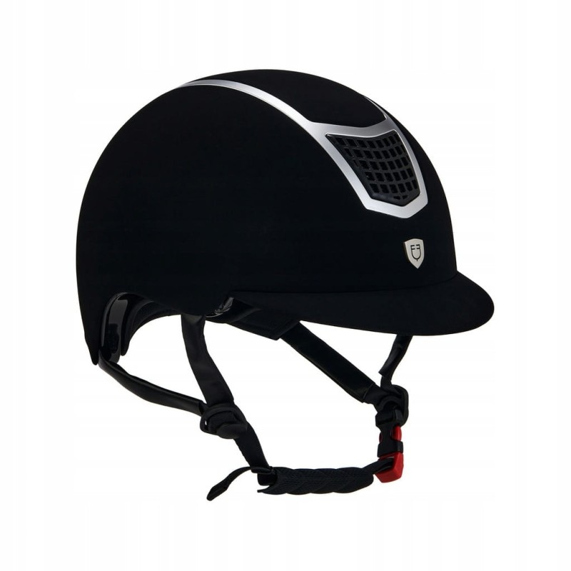 EQUESTRO kask jeździecki ECLIPSE czarny/srebrny 56-58 M