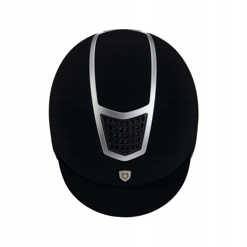 EQUESTRO kask jeździecki ECLIPSE czarny/srebrny 56-58 M