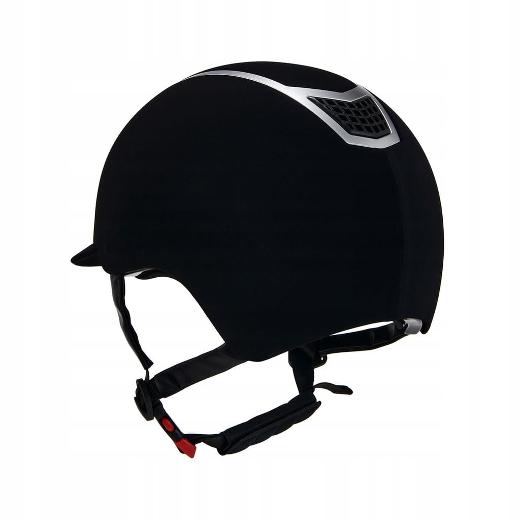 EQUESTRO kask jeździecki ECLIPSE czarny/srebrny 56-58 M