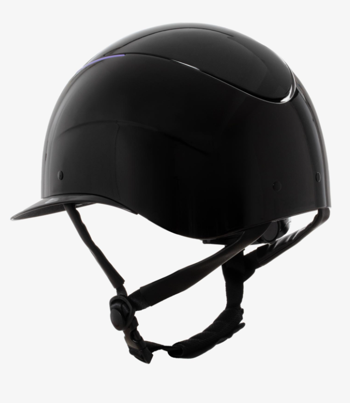 EQUESTRO kask jeździecki GALAXY 55-57 CZARNY/FIOLET DAMSKI