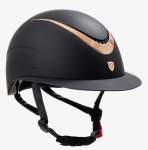 EQUESTRO kask jeździecki GALAXY 55-57 CZARNY/ROSE GOLD DAMSKI