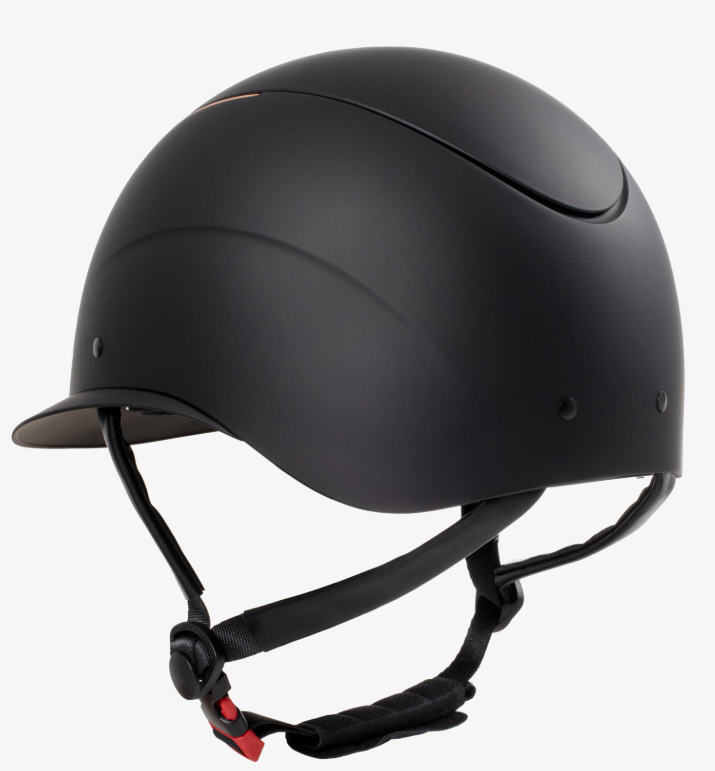 EQUESTRO kask jeździecki GALAXY 55-57 CZARNY/ROSE GOLD DAMSKI