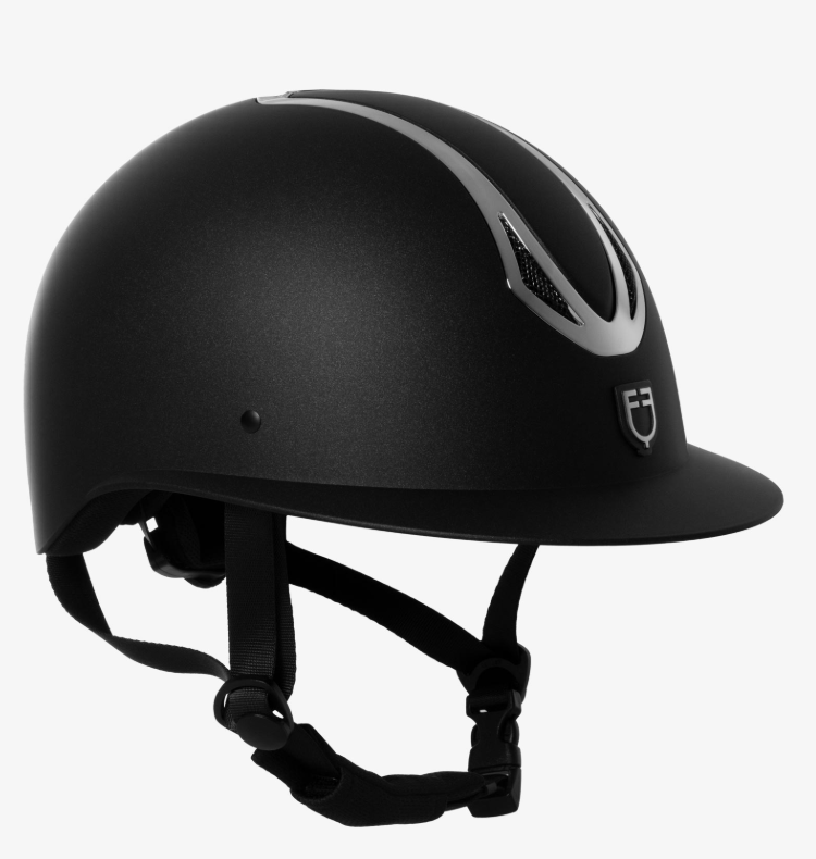 EQUESTRO kask jeździecki AZAEL 52-54 CZARNY/SREBRNY DAMSKI