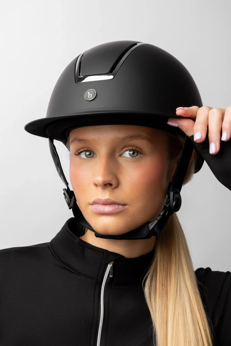 HORZE kask jeździecki ATMOS METALLIC II  czarny 52-54