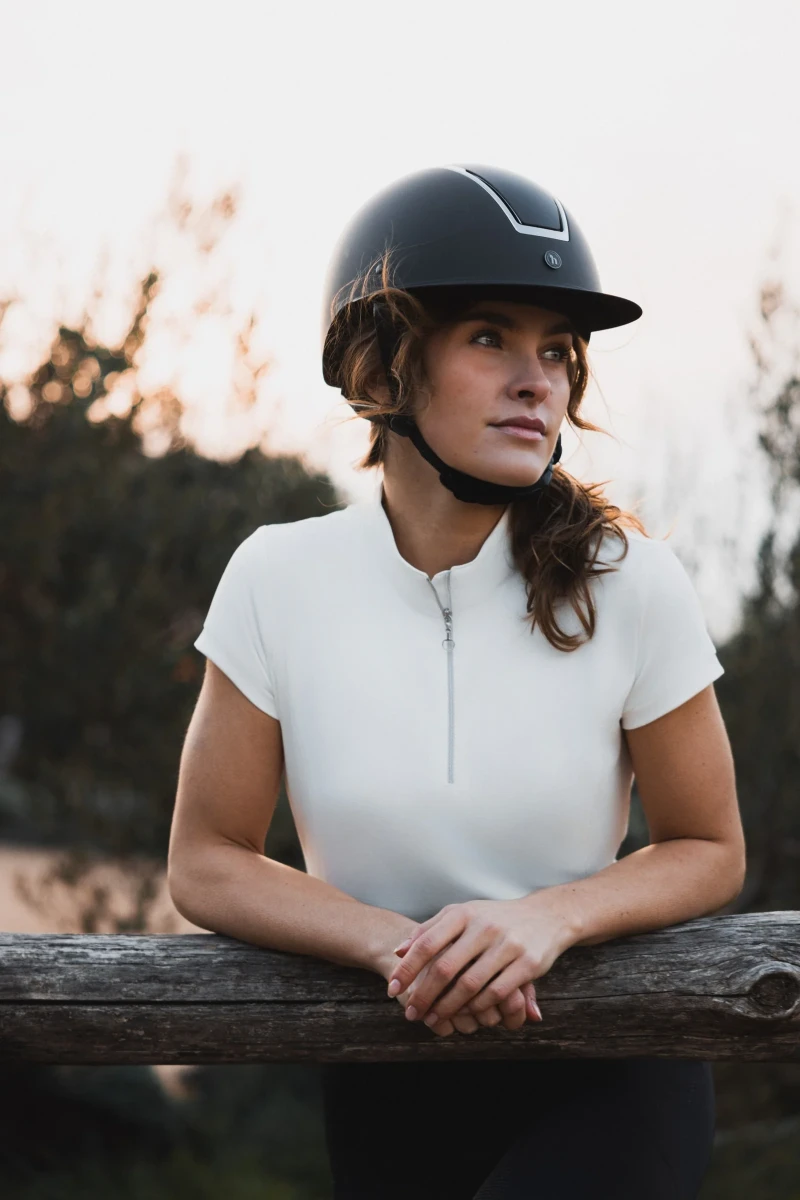HORZE kask jeździecki ATMOS METALLIC II  czarny 52-54