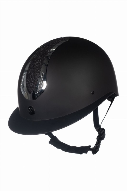 OUTLET HKM kask jeździecki ILLUSION BLACK\SHINY SILVER 52-54 cm BRAK PUDEŁKA