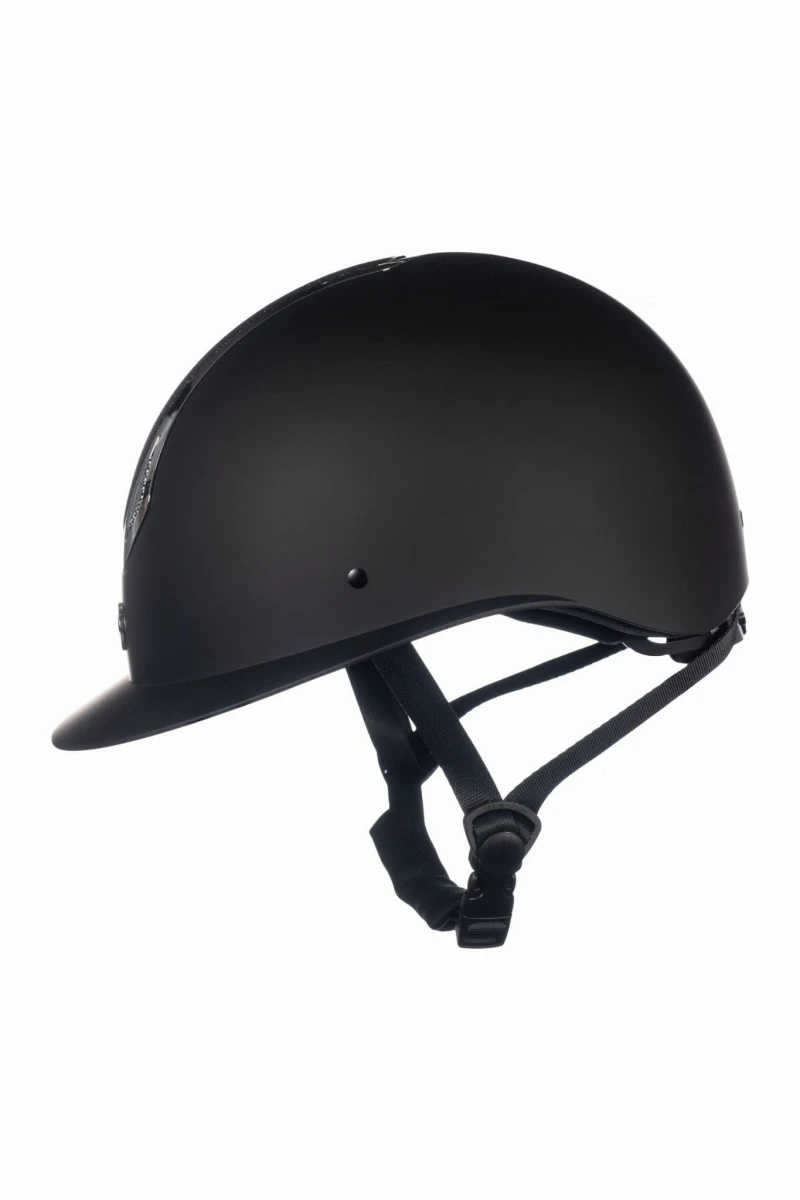 OUTLET HKM kask jeździecki ILLUSION BLACK\SHINY SILVER 52-54 cm BRAK PUDEŁKA