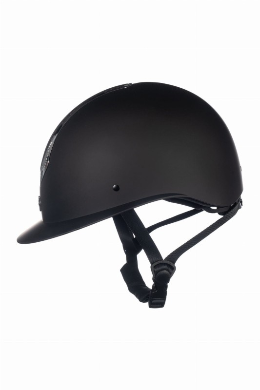 OUTLET HKM kask jeździecki ILLUSION BLACK\SHINY SILVER 52-54 cm BRAK PUDEŁKA
