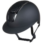 HKM kask jeździecki GLAMOUR SHIELD BLACK \ SILVER 56-58cm