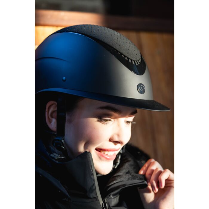HKM  kask jeździecki ALARION DIAMOND BLACK \ BLACK 58-60cm