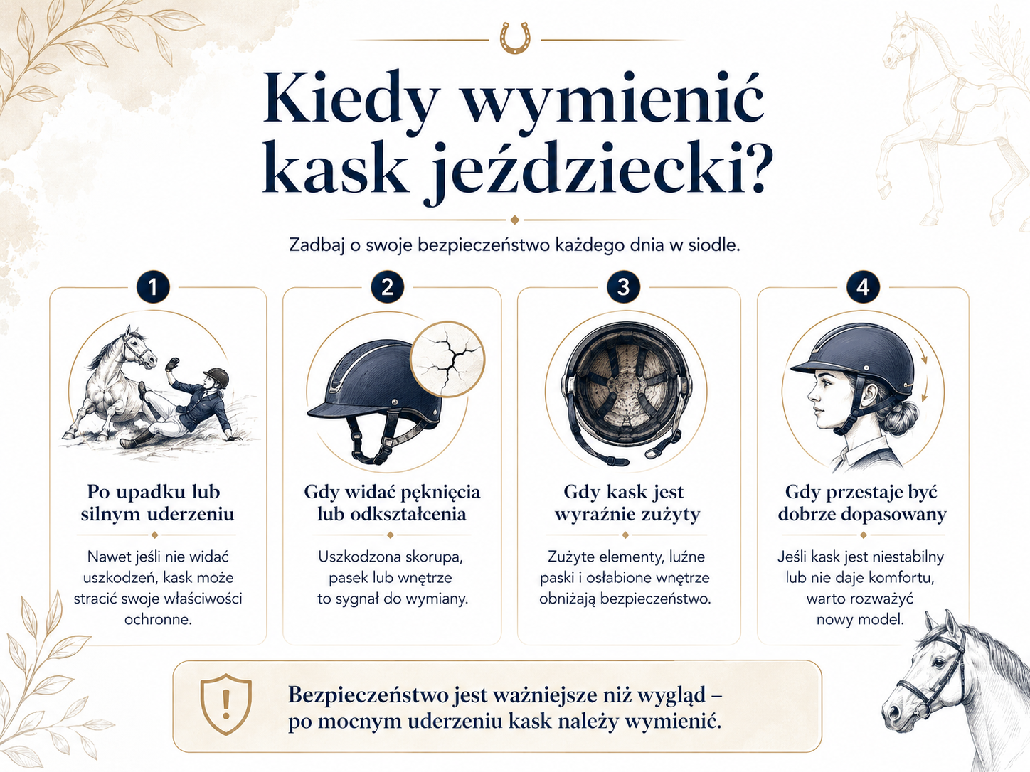 Kiedy wymienić kask jeździecki – najważniejsze zasady bezpieczeństwa